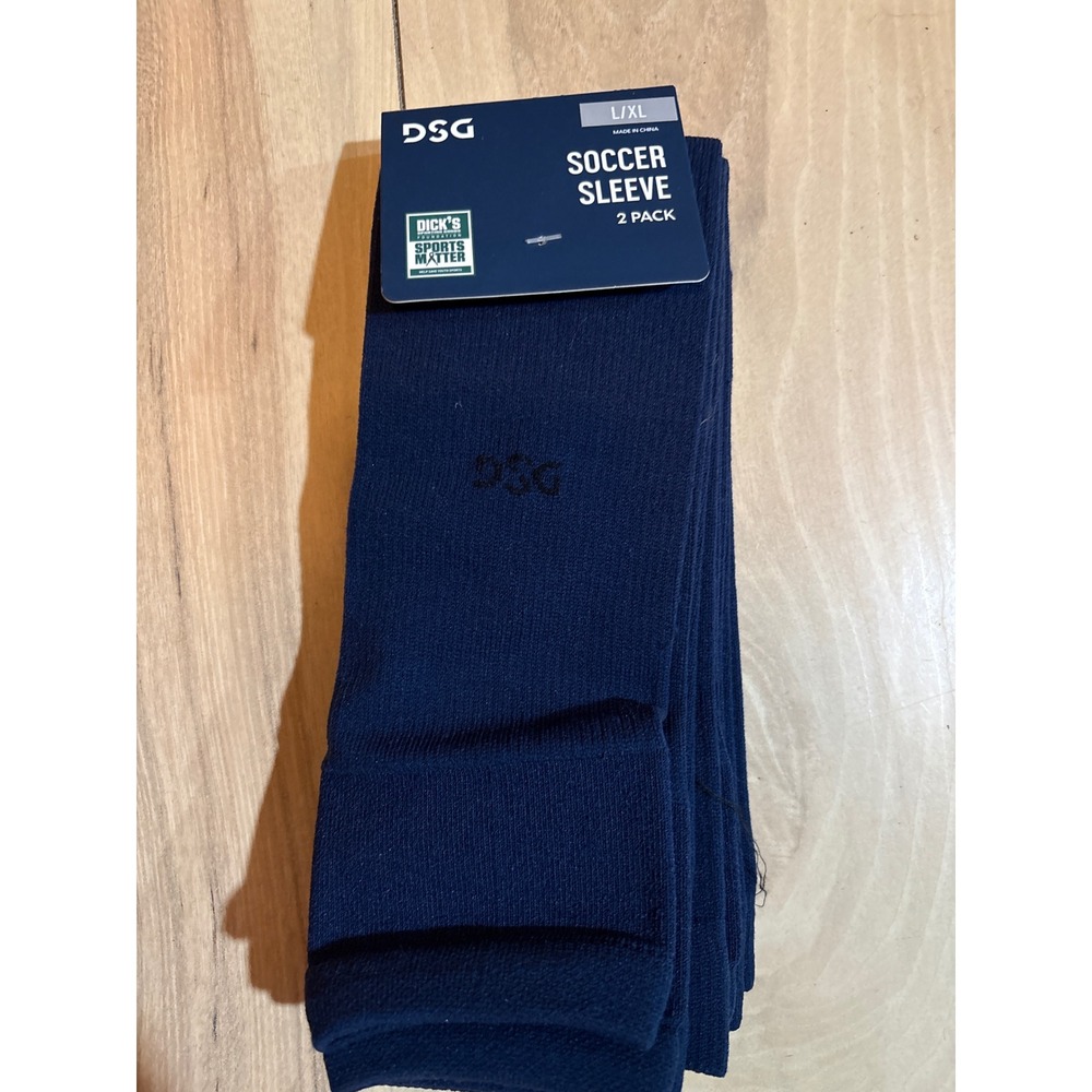 DSG Soccer Sleeve 2 Pack L/XL Mens Blue‎ Soccer Socks